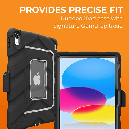 Gumdrop Hideaway Rugged iPad 10th Gen / A16 Case with Stand | Black | 03A011