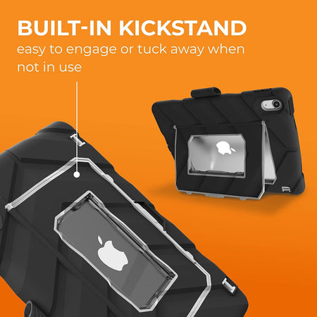 Gumdrop Hideaway Rugged iPad 10th Gen / A16 Case with Stand | Black | 03A011