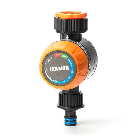 Holman CO0003 EzyGrip 2 hour mechanical tap timer with dark grey body and orange dial