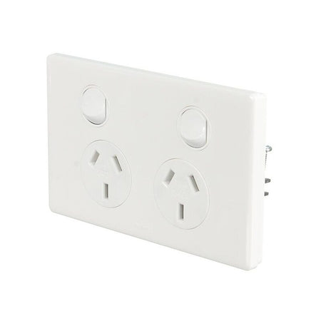 Legrand Excel Life 10A Double Power Point | Gloss White | ED777WE