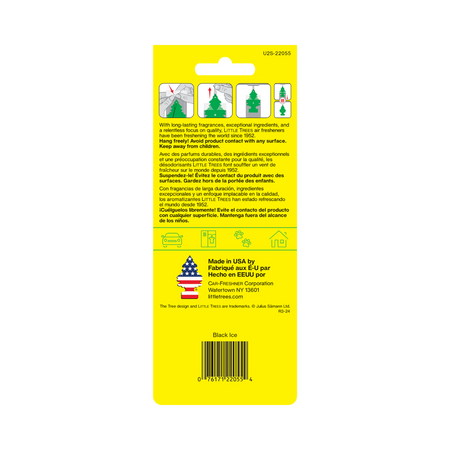 Little Trees Black Ice Hanging Air Freshener 2 Pack | Black | U2S-22055