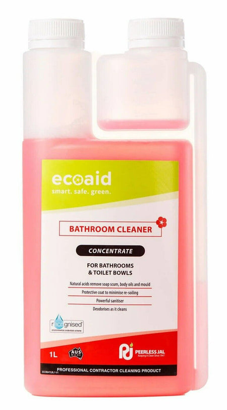Peerless JAL Ecoaid ECOBAT1 1L bathroom cleaner concentrate front view