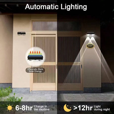 Sparky Stock RGB Solar LED Fence & Wall Lights IP44 2 Pack | Black / Multicolour | SS-SOLAR-FENCE-RGB-2PK