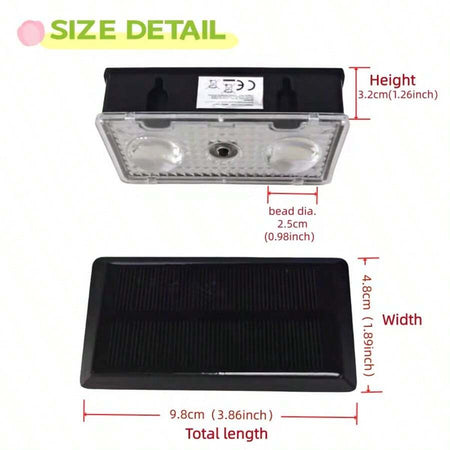 Sparky Stock RGB Solar LED Fence & Wall Lights IP44 2 Pack | Black / Multicolour | SS-SOLAR-FENCE-RGB-2PK