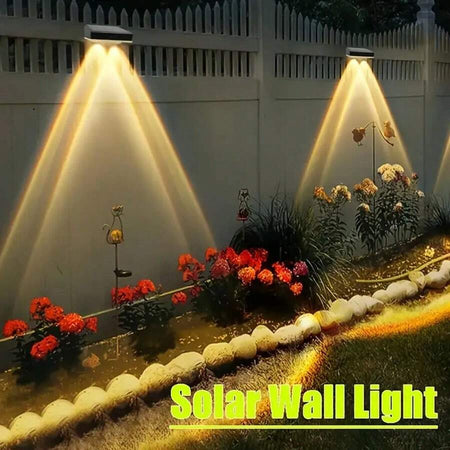 Sparky Stock RGB Solar LED Fence & Wall Lights IP44 2 Pack | Black / Multicolour | SS-SOLAR-FENCE-RGB-2PK