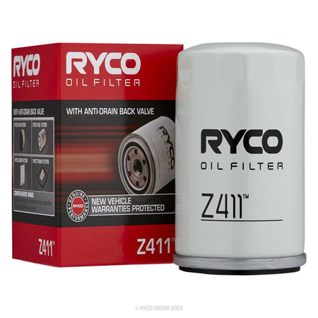 Ryco Spin-On Oil Filter | White | Z411