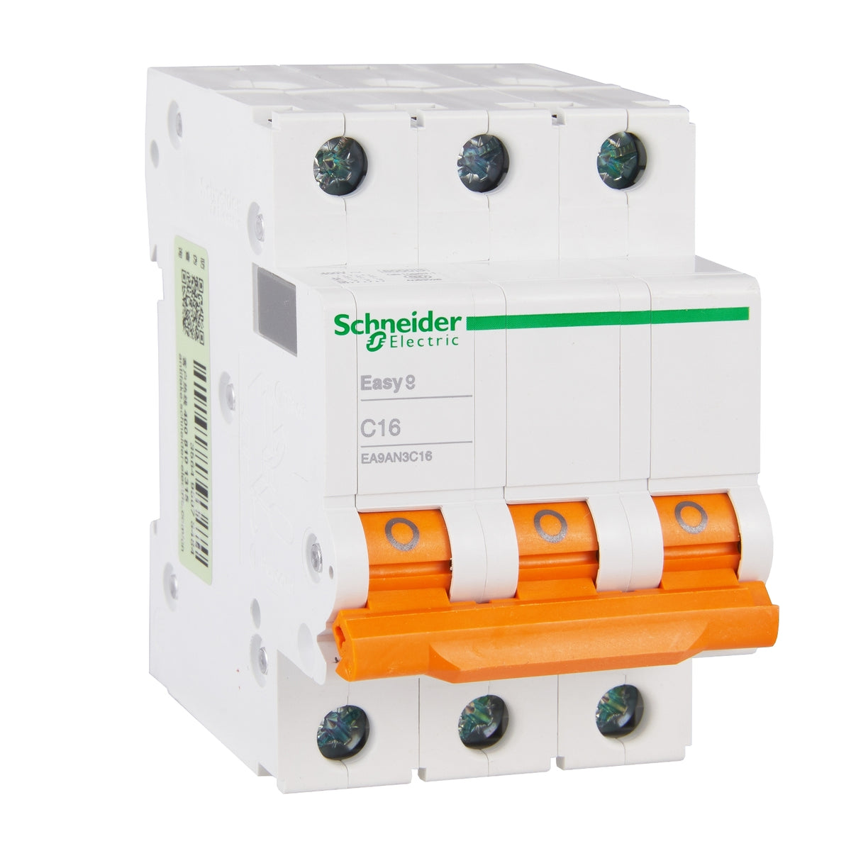 Schneider Electric Easy9 EA9AN3C16 three-pole 16A C-curve circuit breaker
