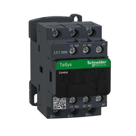 Schneider Electric TeSys D LC1D09U7 9A 240V AC contactor, front angle view