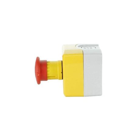 Schneider Electric Harmony Emergency Stop Control Station, 40mm, 1NC, Turn-to-Release | Yellow/Grey | XALK178