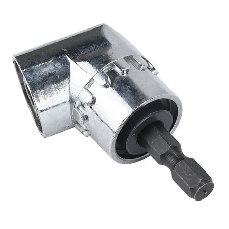 Sparky Stock 105° Right Angle Drill Adapter with Magnetic Bit Holder | Silver | SS-RIGHT-ANGLE-ADAPTER-SLV