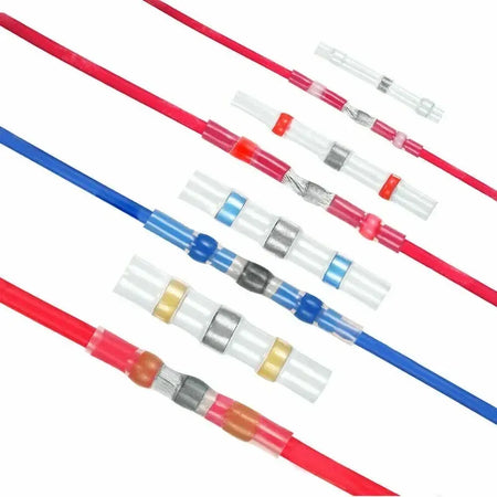 100-Piece Solder Seal Heat Shrink Wire Connector Kit | Assorted Colours