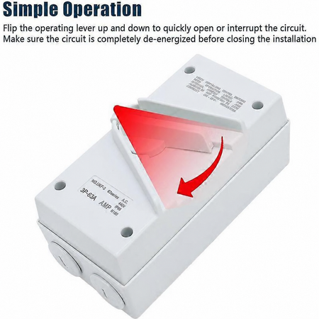 Sparky Stock 3 Pole 63A 440V IP66 Weatherproof Isolator Switch | White | SS-ISO-3P-63A