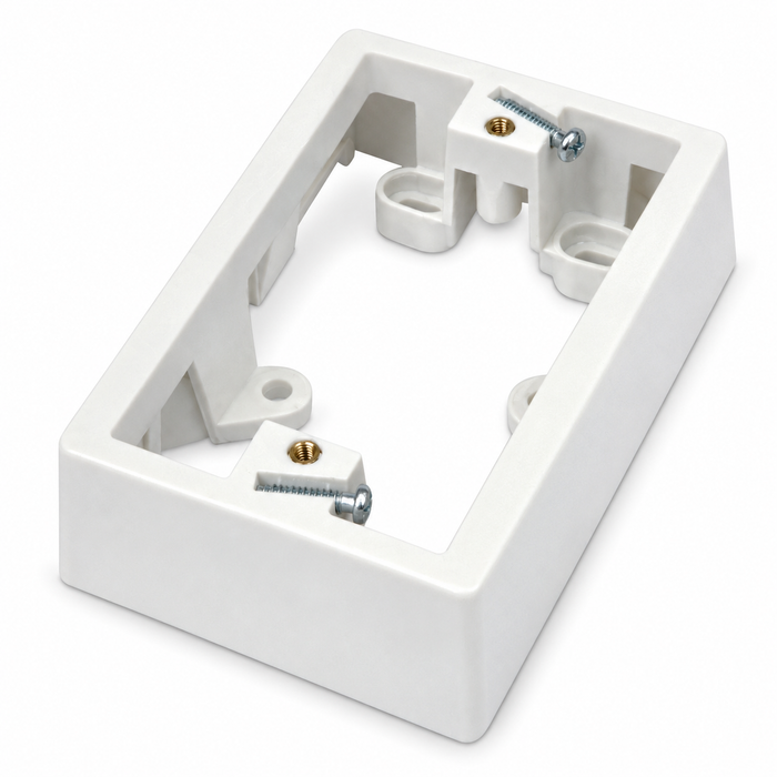 Sparky Stock 34mm Mounting Block for Switches & Power Points | White | SS-JHMB34