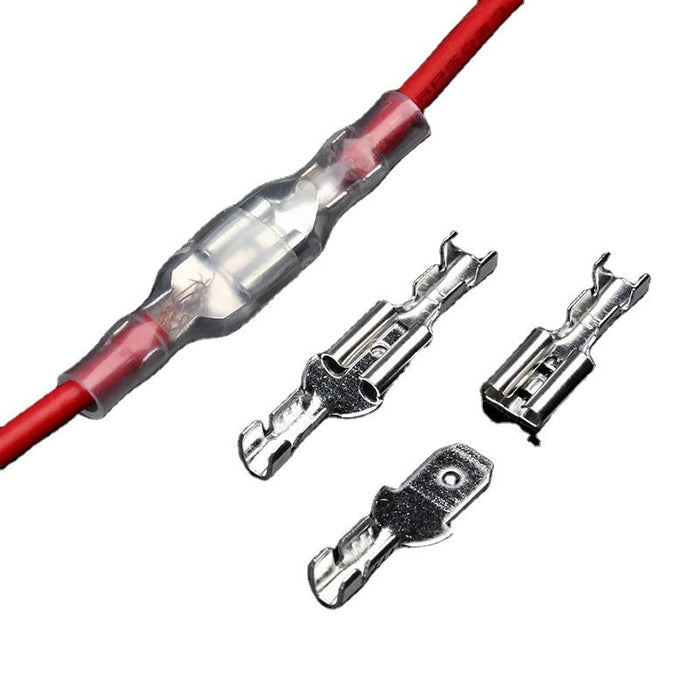 Sparky Stock 6.3mm Male & Female Spade Terminal Connector Kit 200 Piece | Silver | SS-SPADE-6.3-200