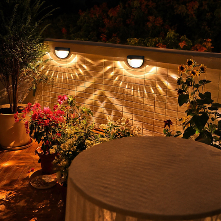 Sparky Stock Solar LED Wall Lights Warm White IP65 2 Pack | Black | SS-SWLE-A12-2PK