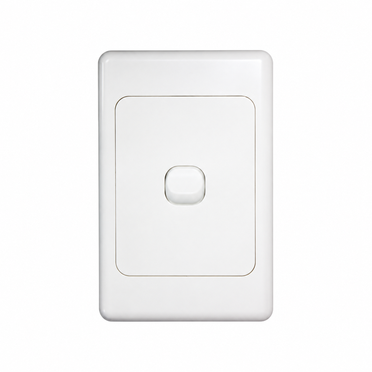 Sparky Stock SS-AS302-V white single-gang vertical wall switch front view