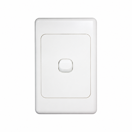 Sparky Stock SS-AS302-V white single-gang vertical wall switch front view