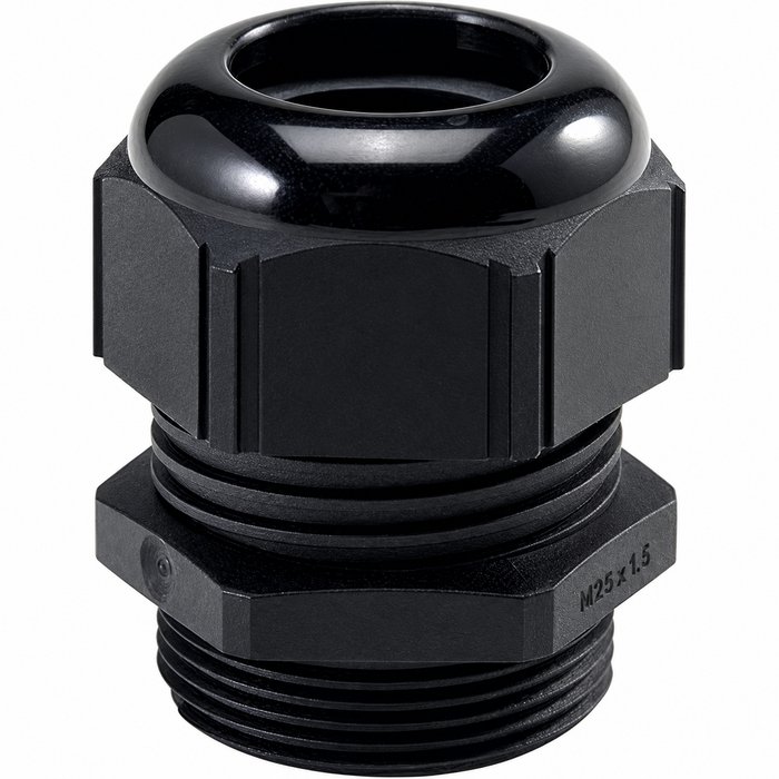 Sparky Stock 25mm Nylon Cable Gland | Black | SS-CG25-BK