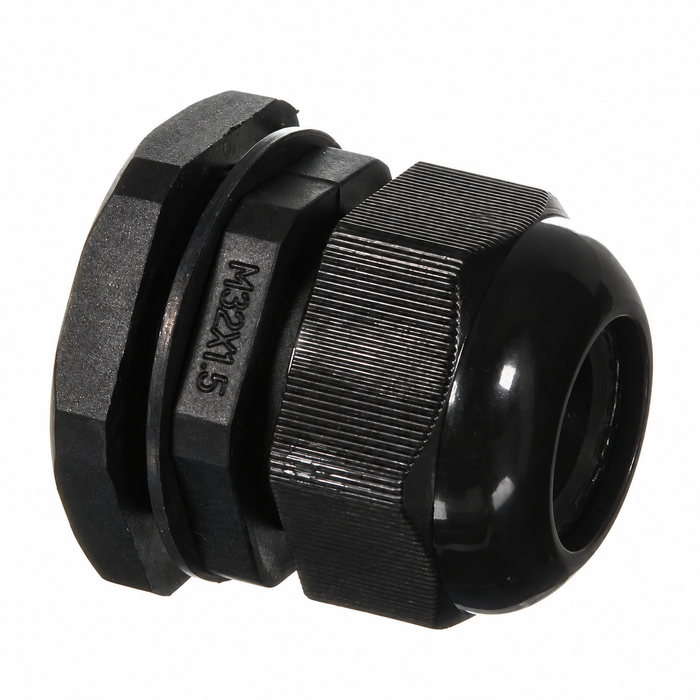 Sparky Stock 32mm Nylon Cable Gland IP68 | Black | SS-CG32-BK