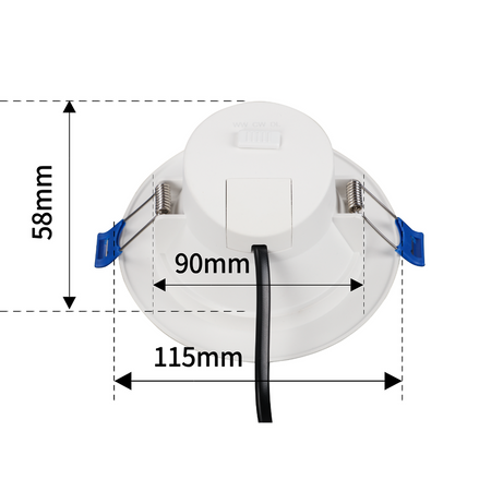 Sparky Stock 10W Dimmable Tri-Colour LED Downlight 90mm Cutout | White | SS-DL10WR01