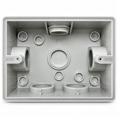 Sparky Stock Weatherproof Double Power Point 10A 250V IP53 | Grey | SS-SWPS210SWN