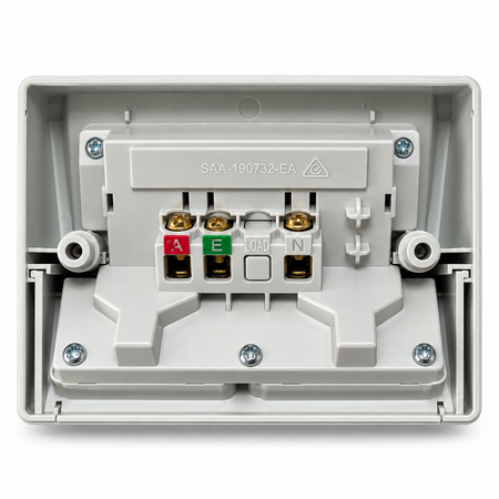 Sparky Stock Weatherproof Double Power Point 10A 250V IP53 | Grey | SS-SWPS210SWN