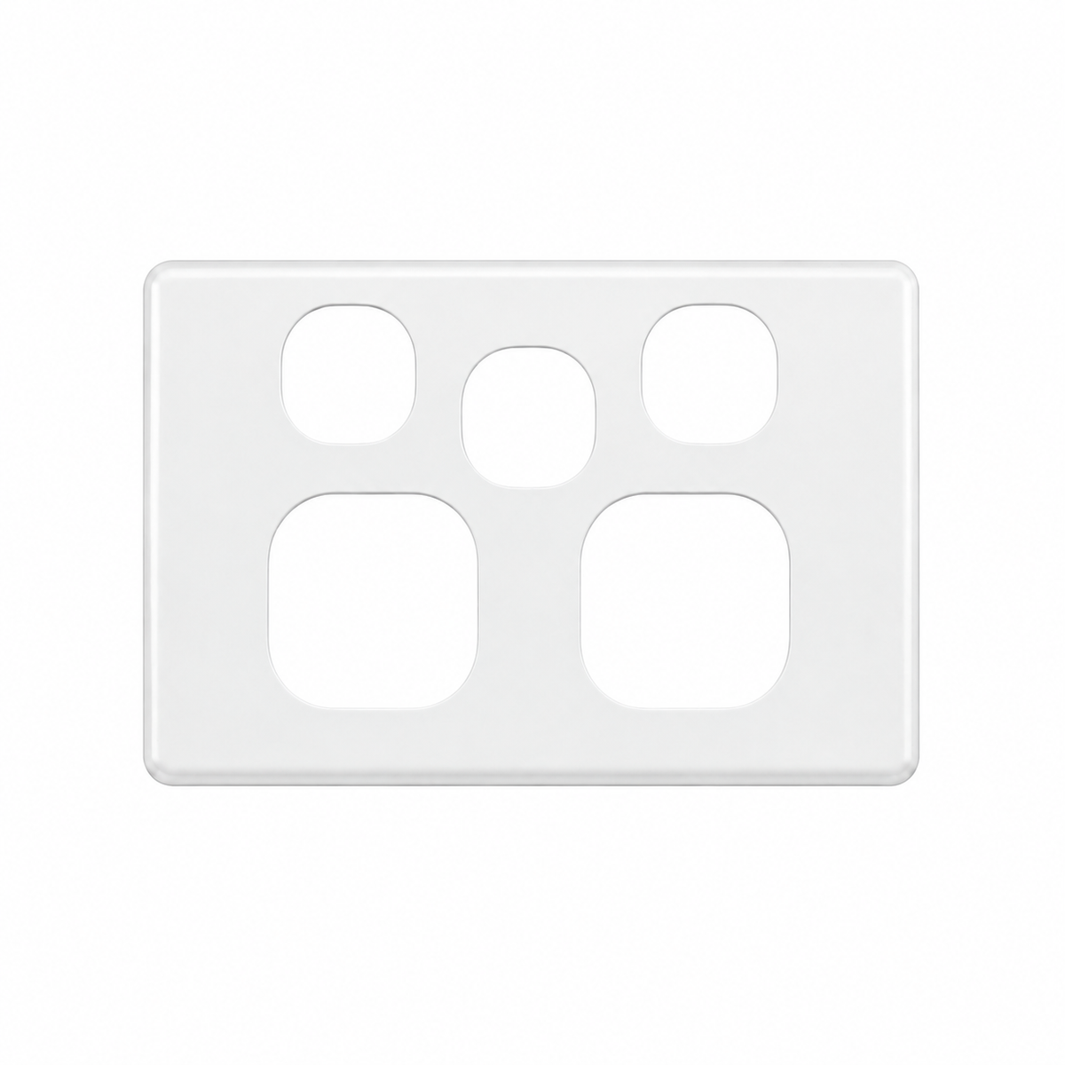 Sparky Stock white double power point cover plate with extra switch opening – SS-U1539