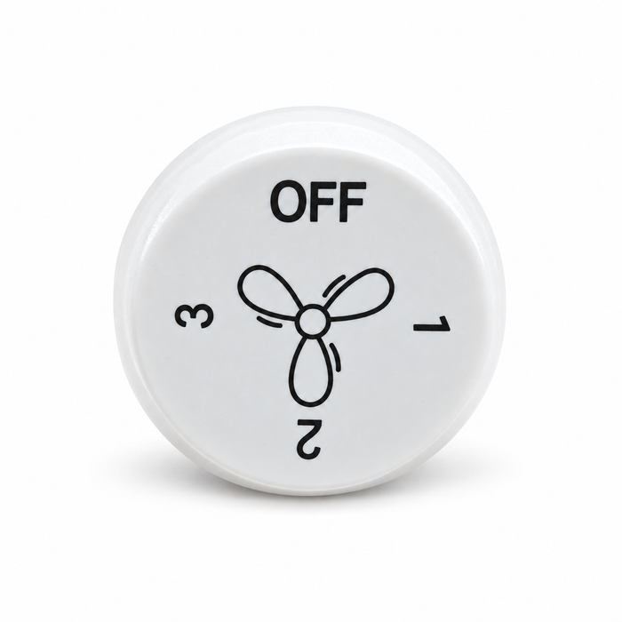 Sparky Stock 3-Speed Fan Control Knob Only | White | SS-FKN-3S-WH