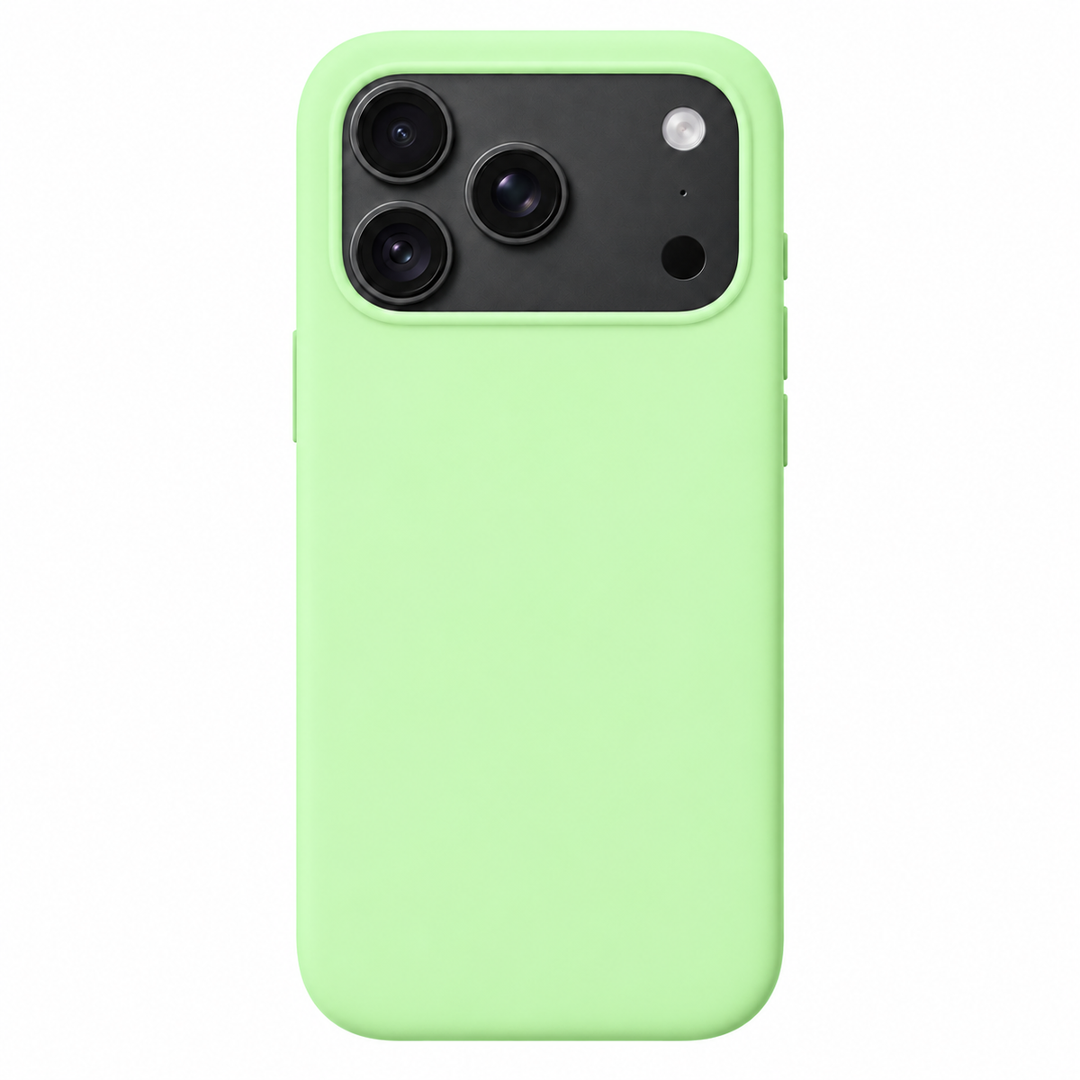 Sparky Stock Mint soft-touch case for iPhone 18 Pro — digitally prepared rear-view product visualisation