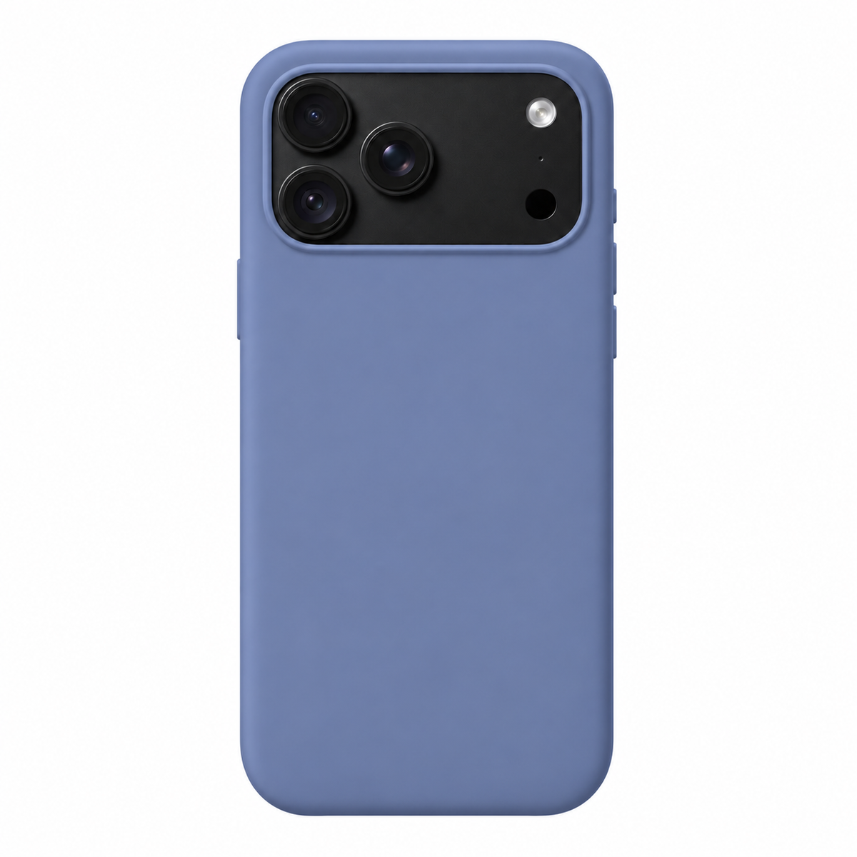 Sparky Stock Blue soft-touch case for iPhone 18 Pro Max — digitally prepared rear-view product visualisation