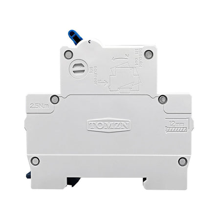 TOMZN 25A Single Pole C Curve Miniature Circuit Breaker 6kA | White | TOB1-63H-25A