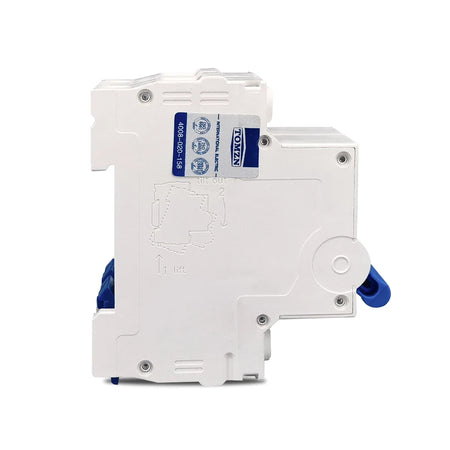 TOMZN 10A Double Pole C Curve Miniature Circuit Breaker 6kA | White | TOB1-63H-2P-10A