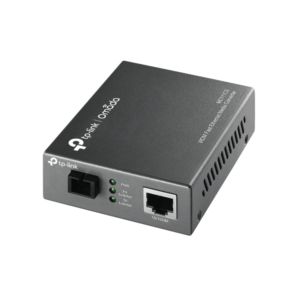 TP-Link MC111CS WDM media converter with SC fibre and RJ45 Ethernet ports
