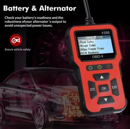 Sparky Stock OBD2 Car Diagnostic Scanner & Code Reader | Blaze Red | SS-OBD2-V300-RED