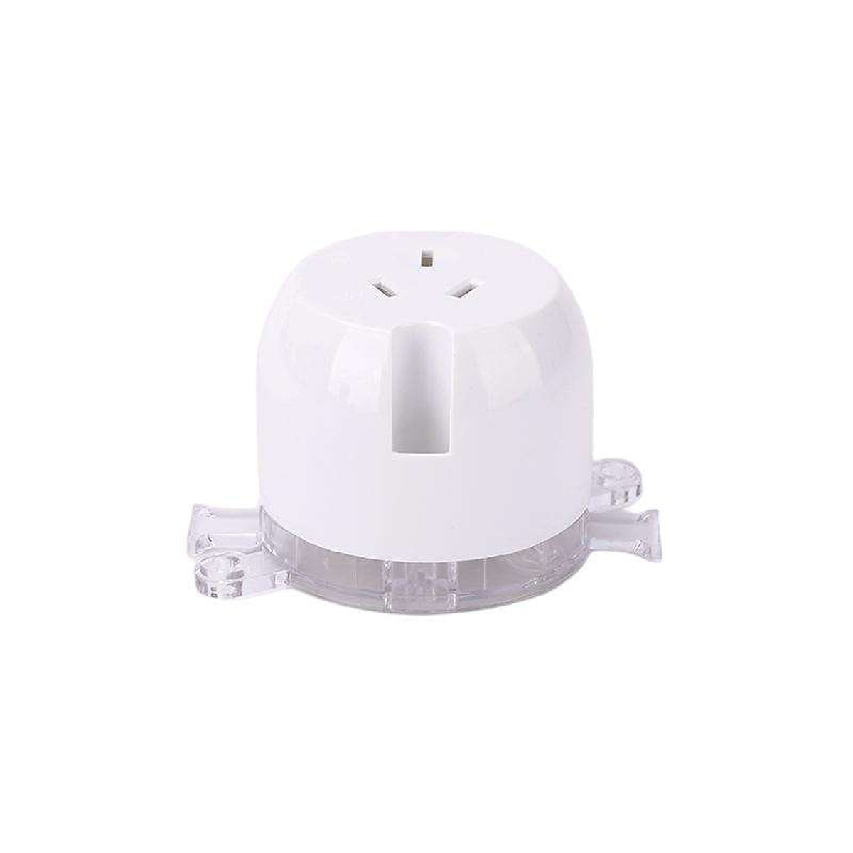 White 10A 250V ceiling surface socket with clear mounting base