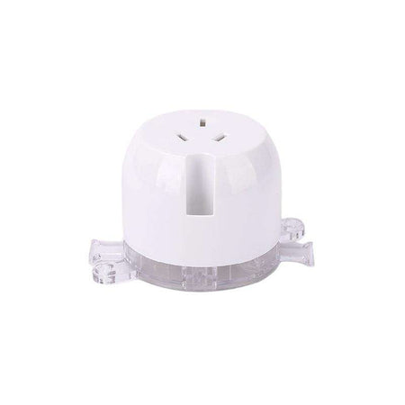 White 10A 250V ceiling surface socket with clear mounting base